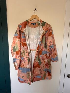 Princess Highway Peach Woodland Critter Hooded Raincoat